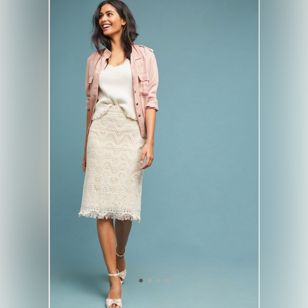Anthropologie crocheted pencil skirt - size 2
